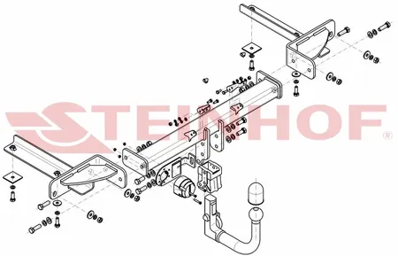 Фаркоп Steinhof для Opel Astra J GTC 2010-2016 Арт.O-104 O-104 в Екатеринбург