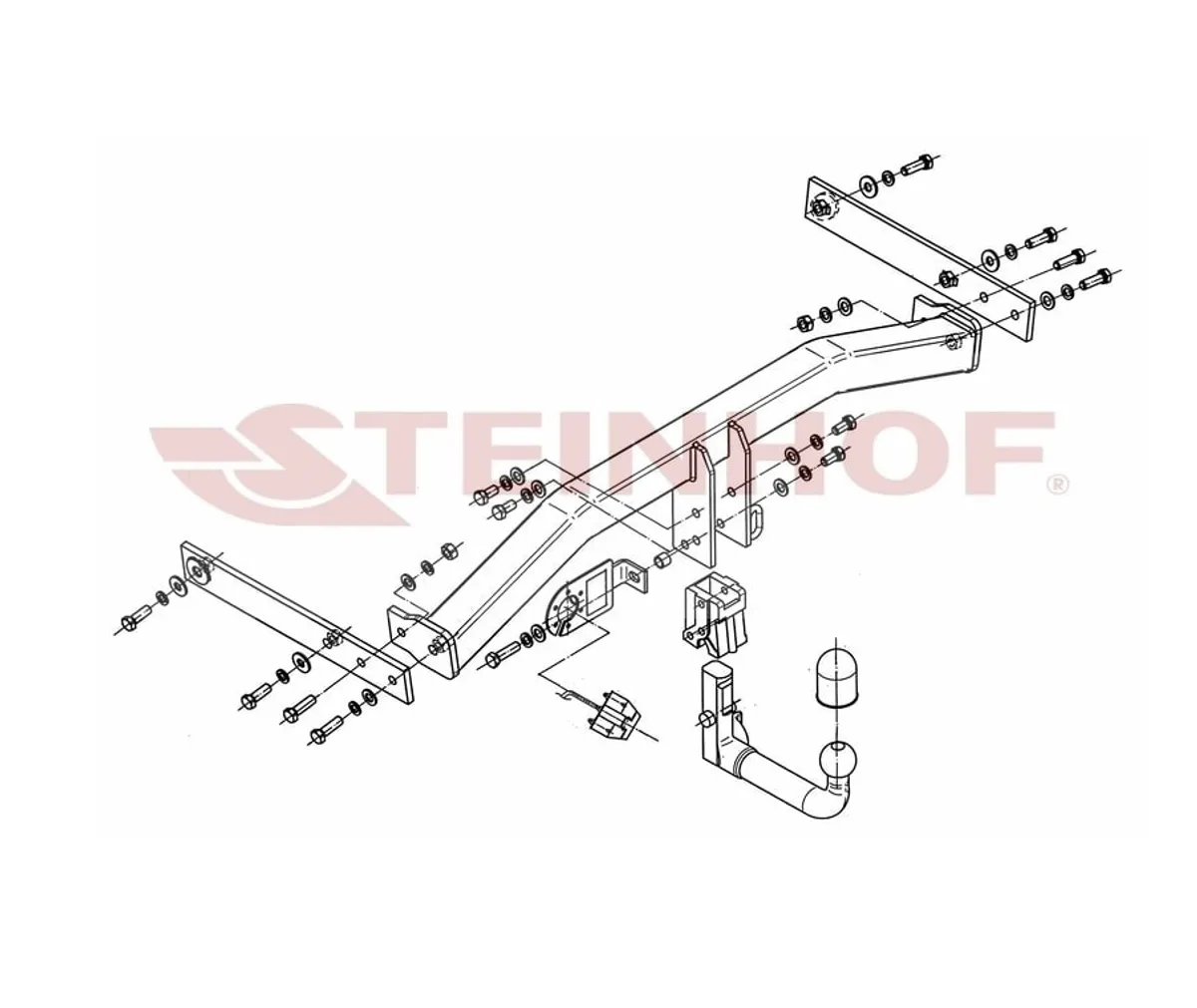 Фаркоп Steinhof для Volkswagen Tiguan 2007-2015 V-129 в Екатеринбург Фаркоп Steinhof для Volkswagen Tiguan 2007-2015 V-129 в Екатеринбург
