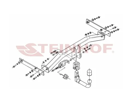 Фаркоп Steinhof для Volkswagen Tiguan 2007-2015 V-129 в Екатеринбург