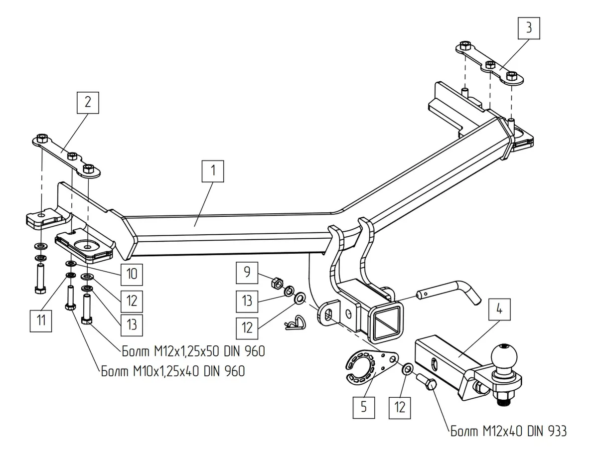 Фаркоп TowRus для GAC GS4 2024- Арт. 299415 299415 в Екатеринбург