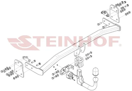 Фаркоп Steinhof для Hyundai Kona 2017-2023, (кроме N-Line и ADBlue) H-266 в Екатеринбург