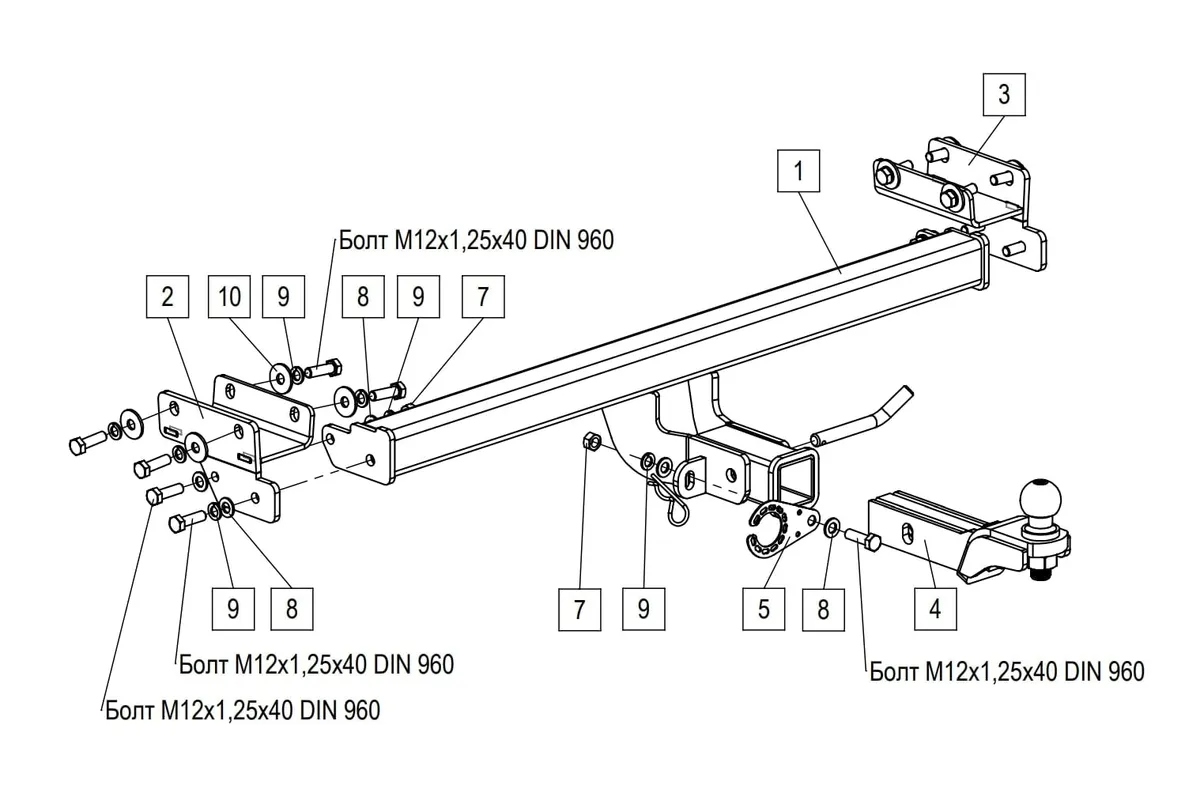 Фаркоп TowRus для Jeland J7 2026- 269086 в Екатеринбург Фаркоп TowRus для Jeland J7 2026- 269086 в Екатеринбург