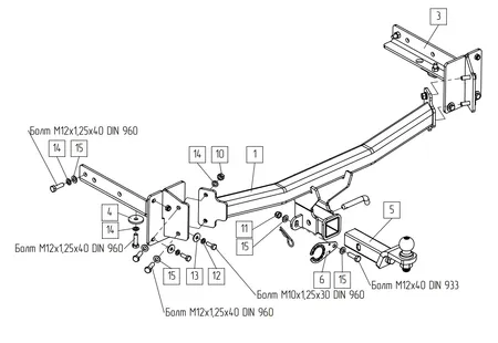 Фаркоп TowRus для LiXiang L6 2024- Арт. 288194 288194 в Екатеринбург