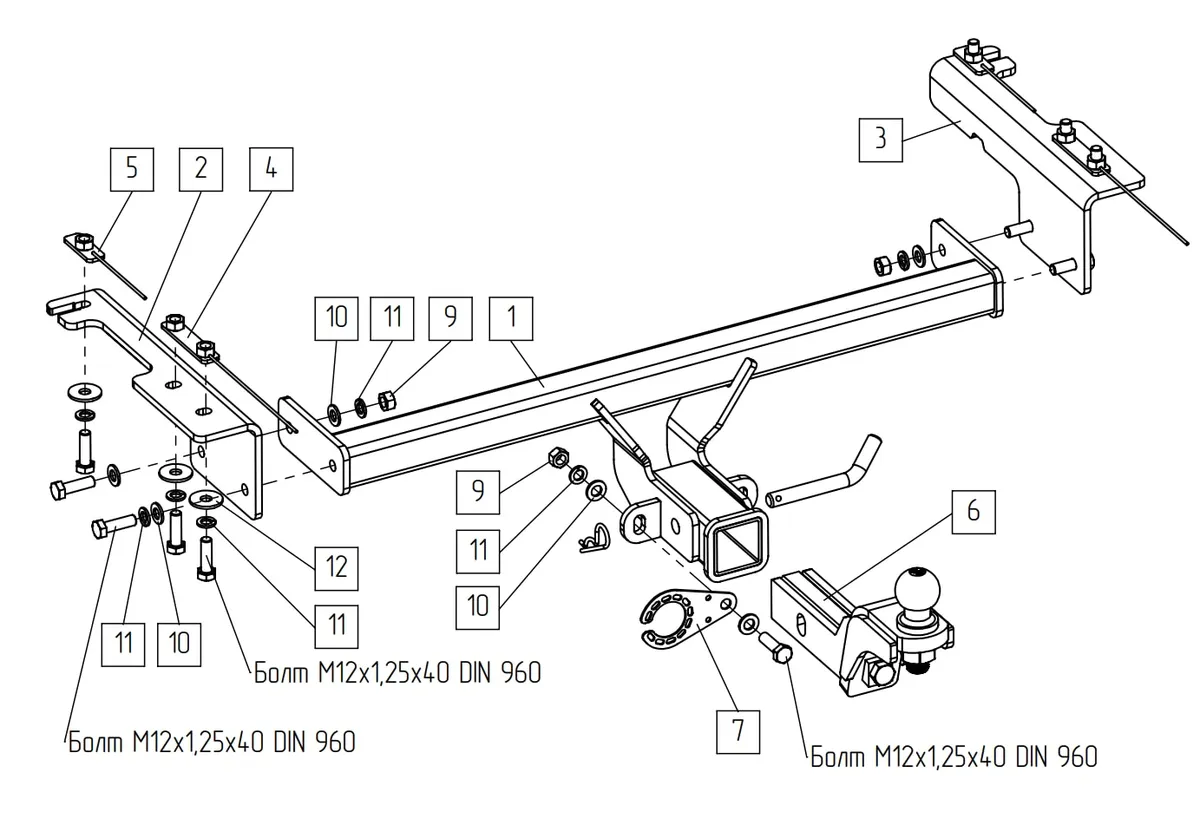Фаркоп TowRus для Belgee X50 plus 2026- 299413 в Екатеринбург