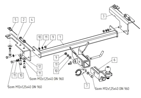 Фаркоп TowRus для Belgee X50 plus 2026- 299413 в Екатеринбург
